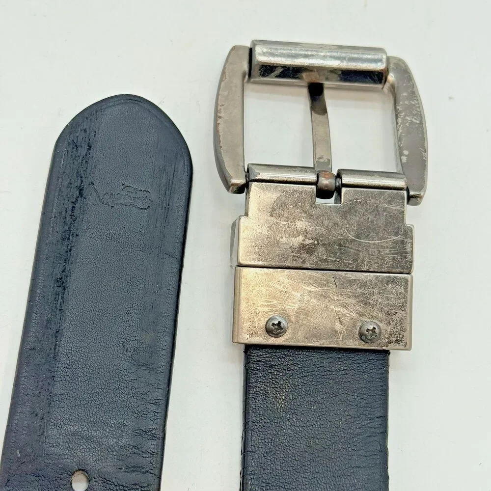 Levi Strauss & Co. Original Riveted Men's 34 Reversible Leather Belt Black Brown